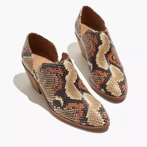 HP 🎉 Madewell The Gloria Shoe Boot in Snake Embossed Leather Size 9